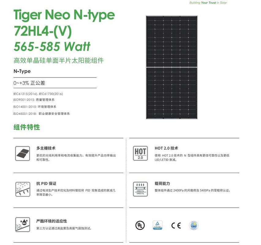 Jinko Güneş Paneli Qcells 560W 565W 570W 575W 580W Enerji Paneli Güneş Enerjisi Pv Panel Array